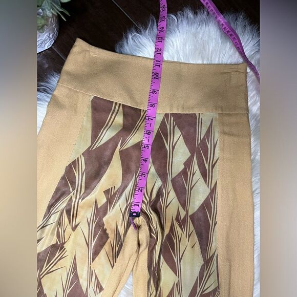 Bobstore mustard printed flat front pants sz XS/S (34) - Picture 6 of 9